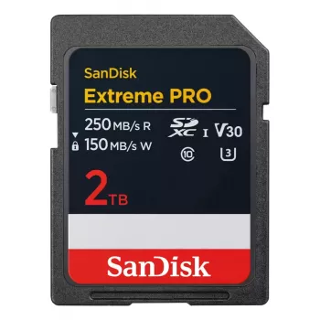WESTERN DIGITAL Extreme PRO 2 TB Tarjeta de memoria SDXC 250 MB/s 140 MB/s UHS-I