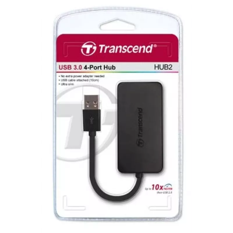 TRANSCEND Hub Hub2 4 puertos USB 3.0