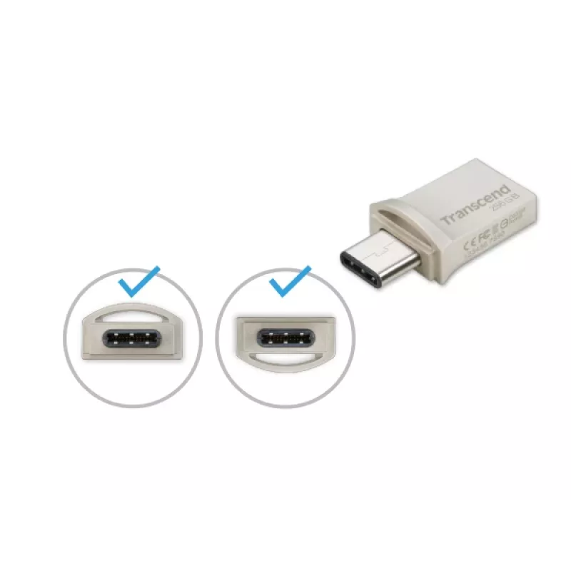 TRANSCEND JetFlash 890 - 256GB USB - USB 3.1 / Type-C