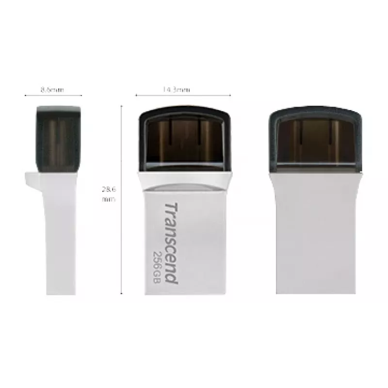TRANSCEND JetFlash 890 - 256GB USB - USB 3.1 / Type-C