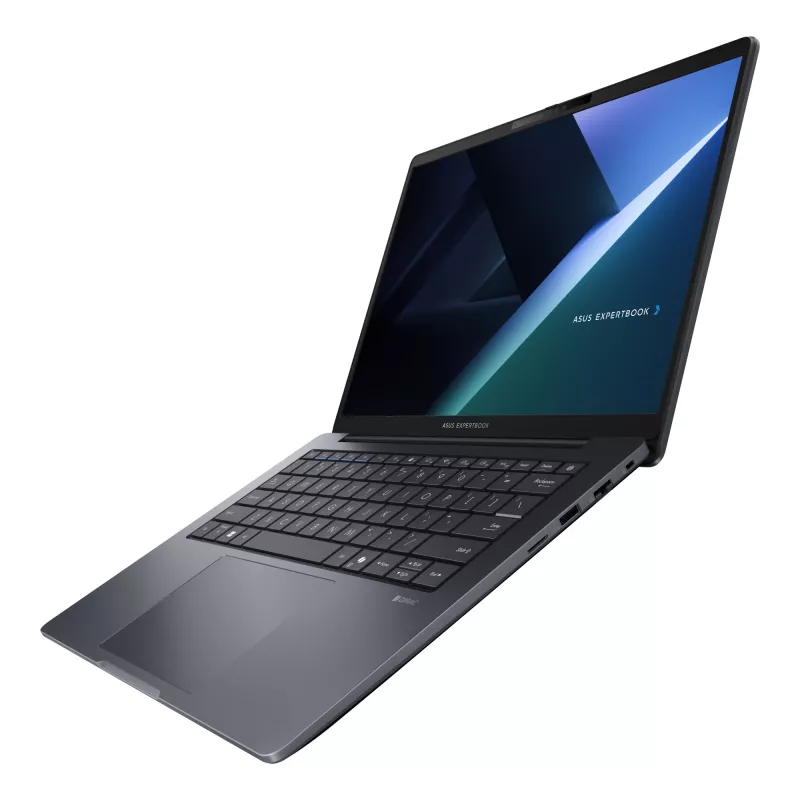 ASUS ExpertBook B3 B3405CCA-LY0067X portátil, Intel Core Ultra 7 155H, 35,6 cm (14 pulgadas) WUXGA, 16 GB DDR5-SDRAM, 512 GB SSD, Intel Arc Graphics, Wi-Fi 6E, Windows 11 Pro, teclado alemán, negro, gris