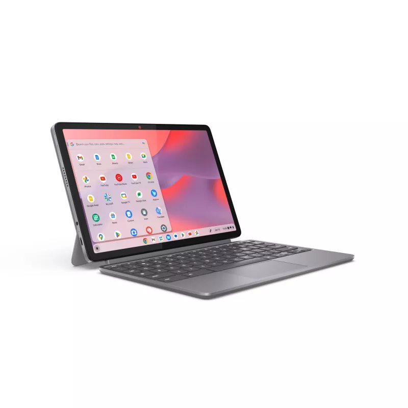 Lenovo Chromebook Duet 11M889 Chromebook 2 en 1 desmontable, MediaTek Kompanio 838, 27,8 cm (10,9 pulgadas) pantalla táctil WUXGA, 8 GB LPDDR4x-SDRAM, 128 GB eMMC, ChromeOS, teclado alemán, gris