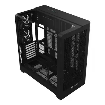 Caja de PC Thermaltake View 390 Air Midi Tower — Negro, compatible con fuentes PS2, HDD de 3,5 inch, SSD de 2,5 inch, ventiladores frontales de hasta 200 mm