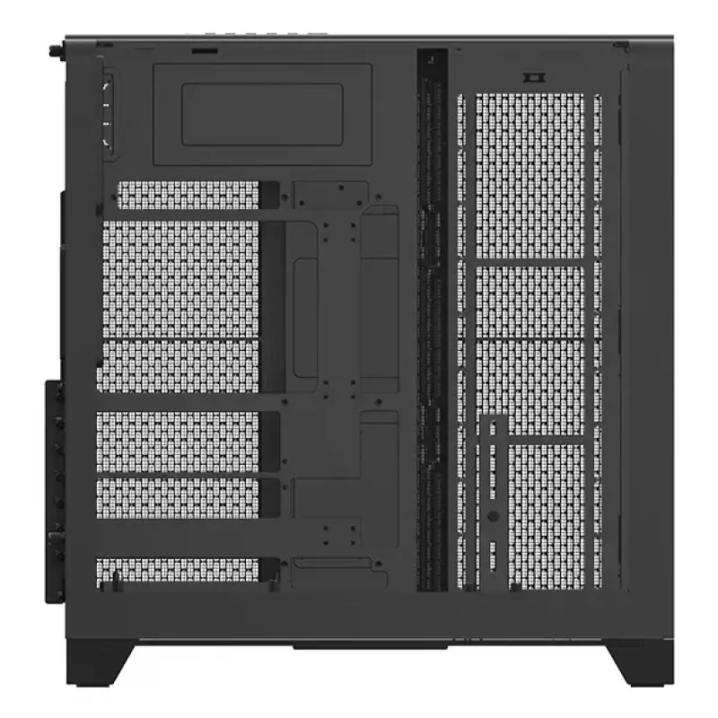 Thermaltake View 390 Air caja de PC midi torre, ATX, ARGB, cristal templado, fuente PS2, HDD de 3,5 pulgadas, SSD de 2,5 pulgadas, ventiladores frontales de hasta 200 mm, negra