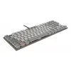 Cherry KC 500 MX LP TKL teclado mecánico, 80 %, interruptores Cherry MX Low Profile 2.0 Ivory, retroiluminación blanca, QWERTZ alemán, USB con cable, gris
