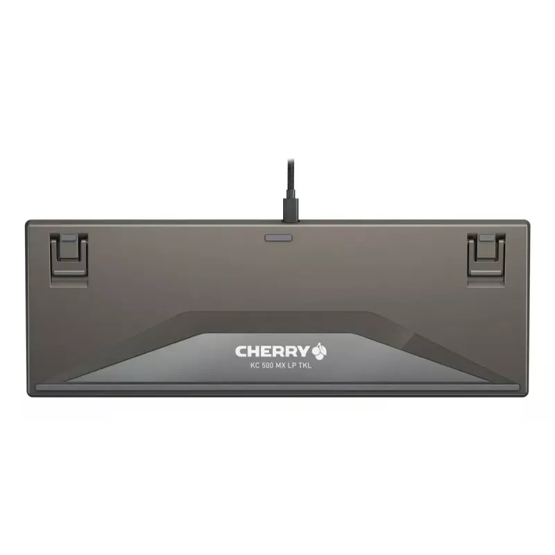 Cherry KC 500 MX LP TKL teclado mecánico, 80 %, interruptores Cherry MX Low Profile 2.0 Ivory, retroiluminación blanca, QWERTZ alemán, USB con cable, gris
