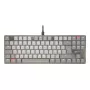 Cherry KC 500 MX LP TKL teclado mecánico, 80 %, interruptores Cherry MX Low Profile 2.0 Ivory, retroiluminación blanca, QWERTZ alemán, USB con cable, gris