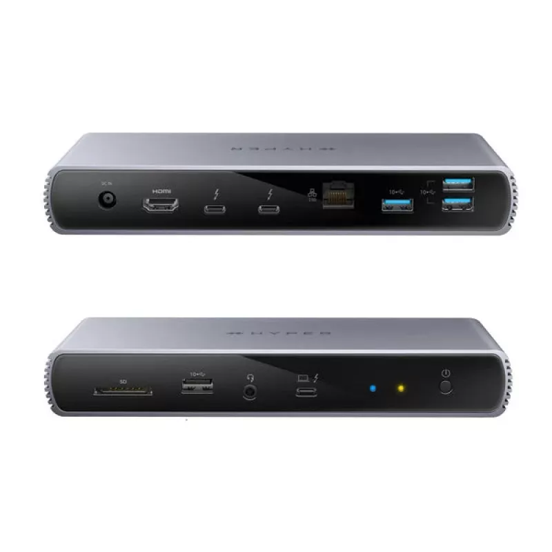 Targus HDTB4D-EUZ Estación de acoplamiento/Replicador de puertos para portátil Thunderbolt 4 Gris