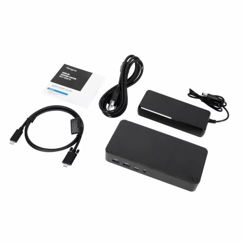 Targus DOCK460EUZ Estación de acoplamiento/Replicador de puertos para portátil Cableado USB4 Negro