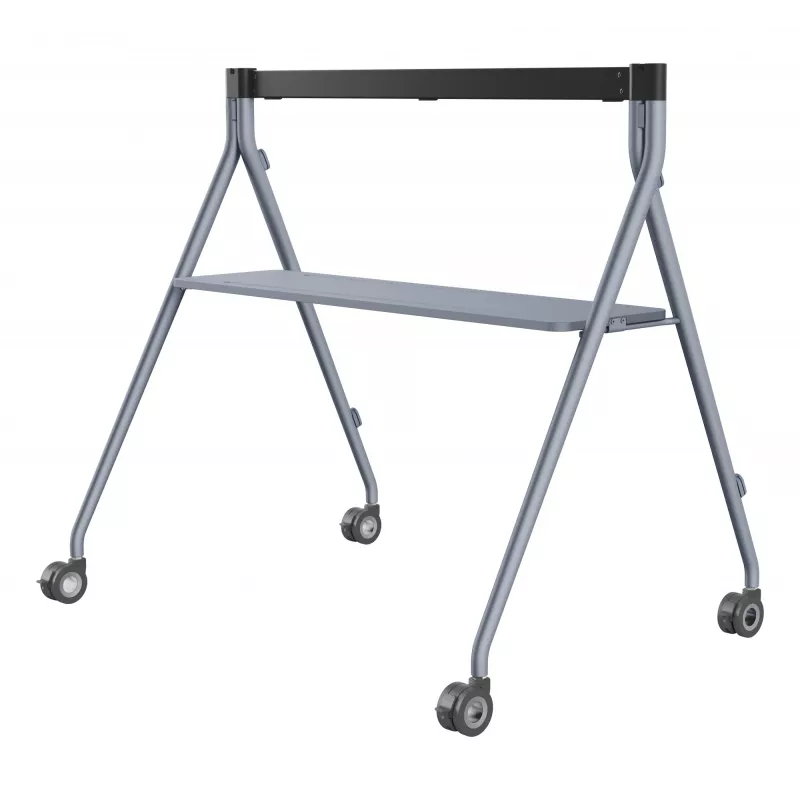 Yealink MB-FS-P860T soporte de suelo móvil para MeetingBoard 86 Pro (86 pulgadas / 2,18 m), con bandeja y ruedas, negro, gris
