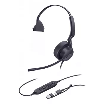Yealink UH42 Mono Teams auricular USB-C/A, con cable, llamadas/música, 20 - 20000 Hz, 116 g, auricular, negro