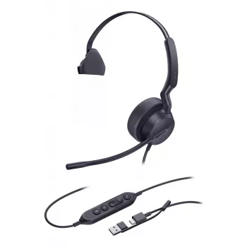 Yealink UH42 Mono UC auricular USB-C/A, con cable, llamadas/música, 20 - 20000 Hz, 116 g, auricular, negro