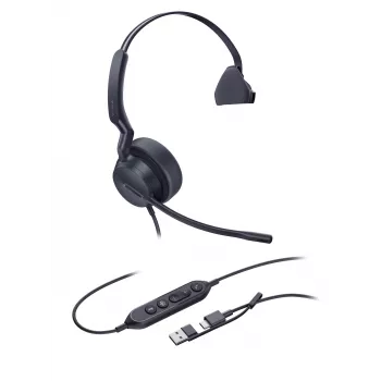 Yealink UH44 Mono Teams auricular USB-C/A, con cable, 20 - 20000 Hz, oficina/call center, 127 g, auricular, negro