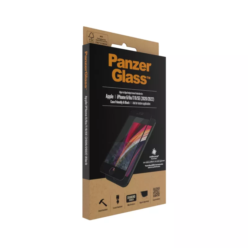PanzerGlass® protector de pantalla iPhone 8 | 7 | 6s | 6 | SE (2020/2022) | Edge-to-Edge