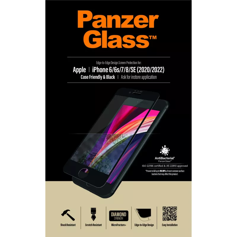 PanzerGlass® protector de pantalla iPhone 8 | 7 | 6s | 6 | SE (2020/2022) | Edge-to-Edge