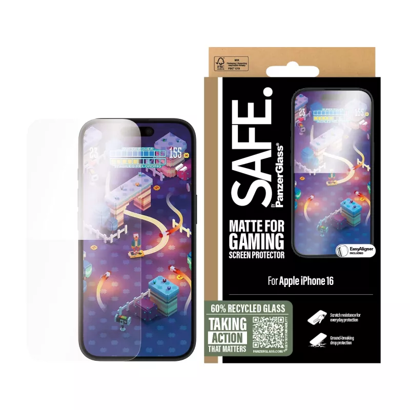 PanzerGlass SAFE. by ® lámina protectora de pantalla gaming iPhone 16 | 15 | Ultra-Wide Fit