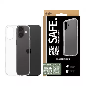 PanzerGlass SAFE. by ® funda TPU, transparente, iPhone 16