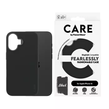 PanzerGlass CARE™ by ® funda negra con MagSafe iPhone 16