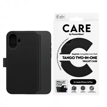 PanzerGlass CARE™ by ® Tango funda cartera 2 en 1 con MagSafe iPhone 16 Plus