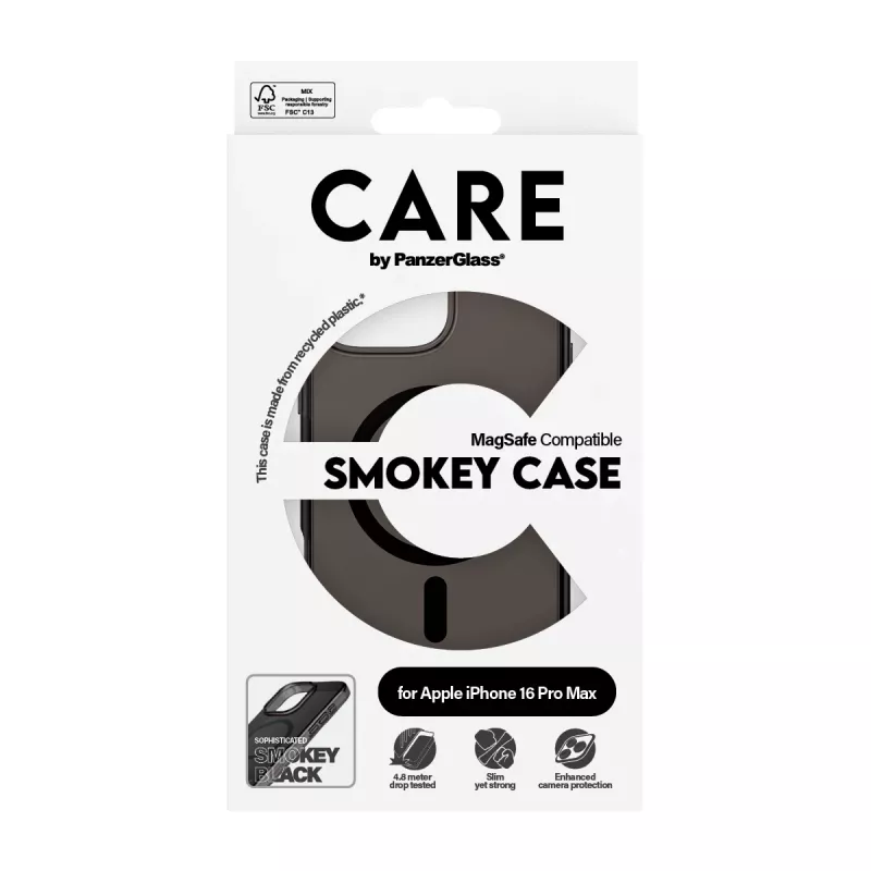 PanzerGlass CARE™ by ® Urban Combat funda Smokey con MagSafe negro iPhone 16 Pro Max
