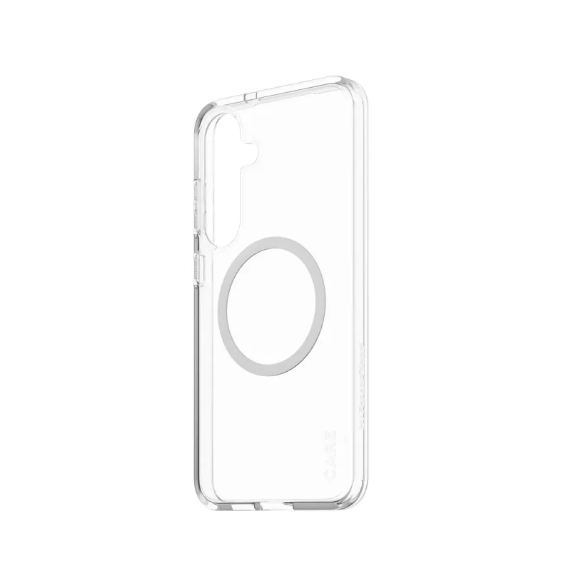 PanzerGlass CARE™ by ® Urban Combat funda, transparente, con blanco, compatible con Qi para Samsung Galaxy S25+