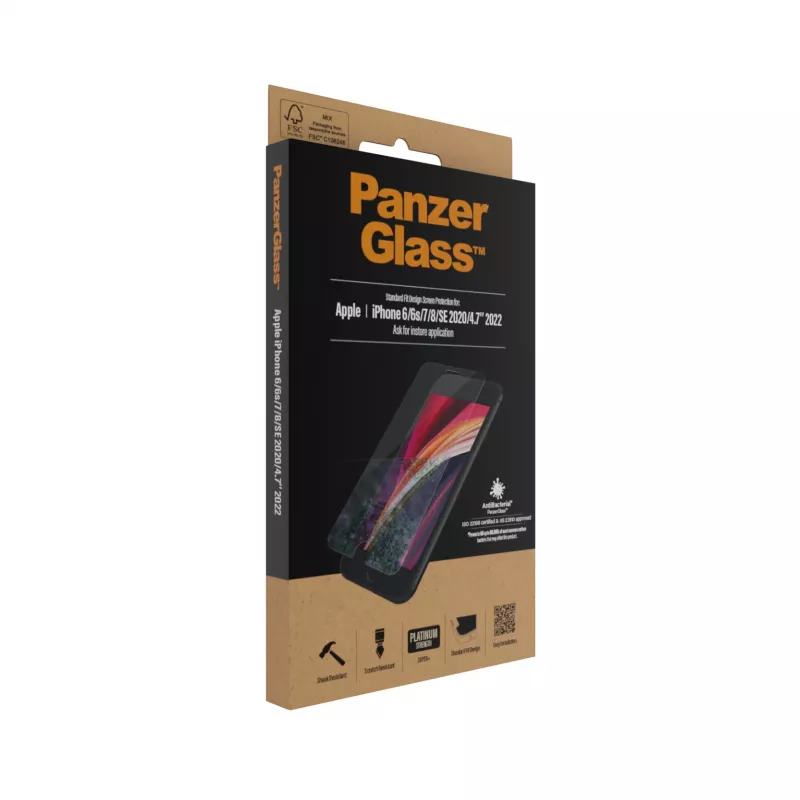 PanzerGlass ® protector de pantalla iPhone 8 | 7 | 6s | 6 | SE (2020/2022) | Standard Fit