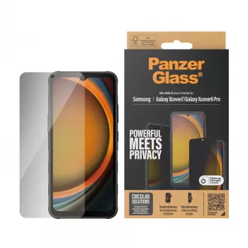 PanzerGlass ® protector de pantalla con privacidad Samsung Galaxy Xcover7 Pro | Xcover7 | Xcover6 Pro | Ultra-Wide Fit