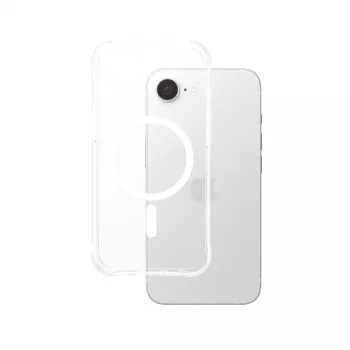 PanzerGlass CARE™ by ® Samba funda transparente con blanco compatible con Qi iPhone 17e | 16e