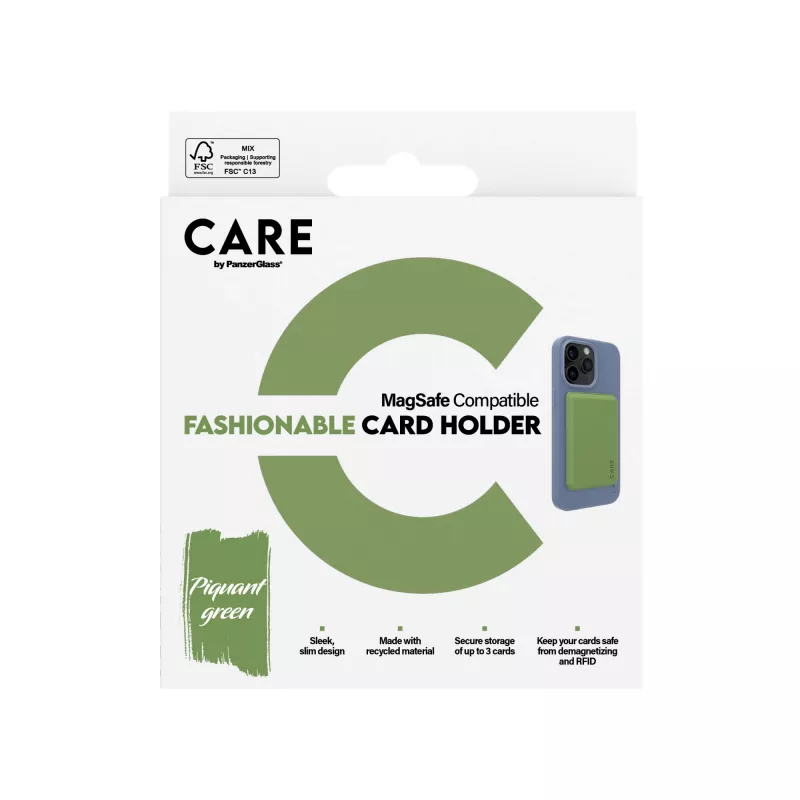 PanzerGlass CARE™ by ® tarjetero verde iPhone, funda, Apple, Apple - iPhone, verde