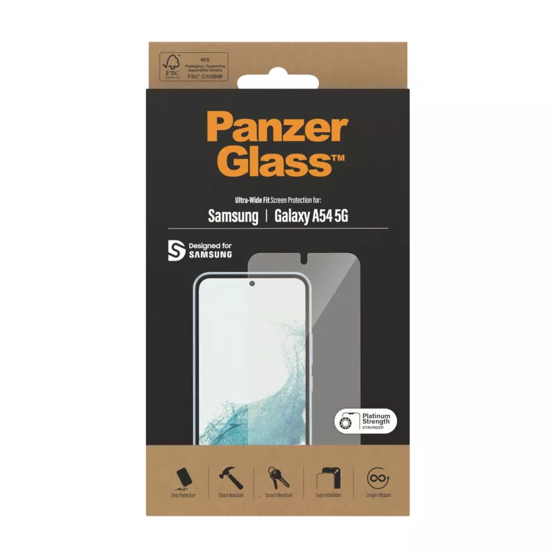 PanzerGlass ® lámina protectora de pantalla Samsung Galaxy A54 5G | Ultra-Wide Fit