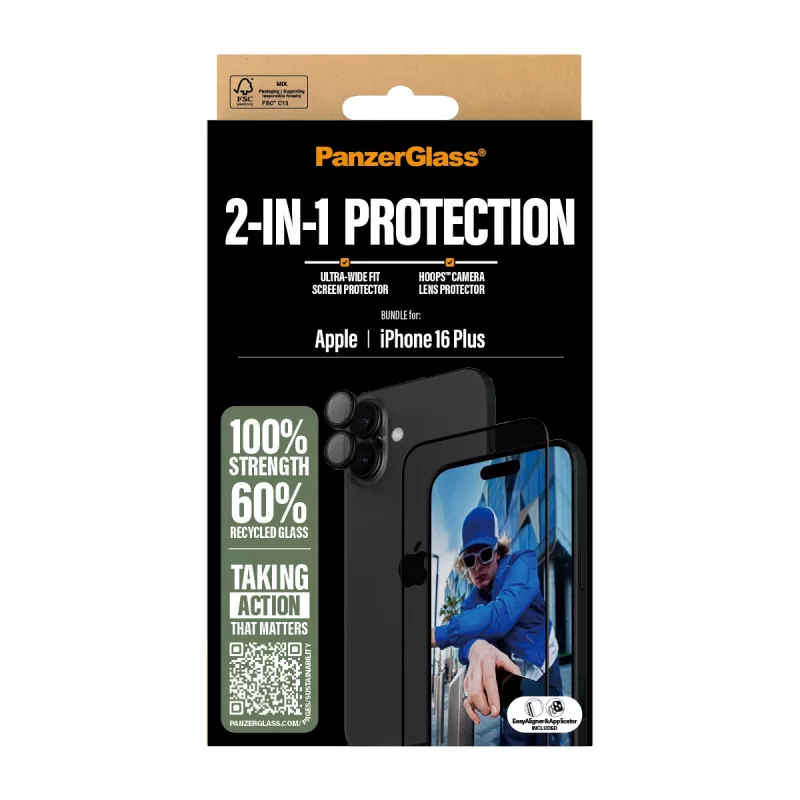 PanzerGlass 2-in-1 Bundle iPhone '24 6,7 pulgadas B2863+1283