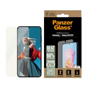 PanzerGlass ® protector de pantalla All-in-One Samsung Galaxy S25 | S24 | Ultra Wide Fit