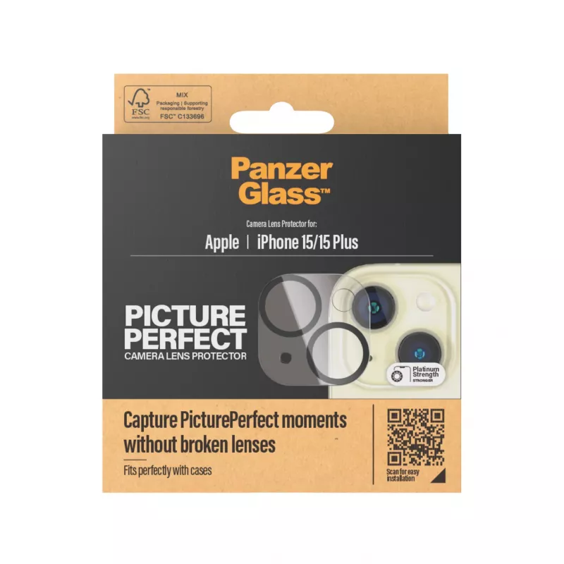 PanzerGlass ® PicturePerfect protector de lente de cámara iPhone 15 | 15 Plus