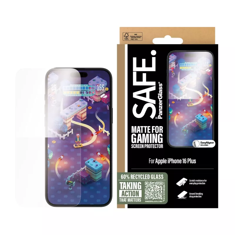 PanzerGlass SAFE. by ® Gaming lámina protectora de pantalla iPhone 16 Plus | 15 Plus | Ultra-Wide Fit