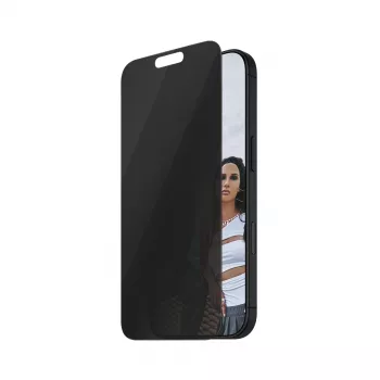PanzerGlass SAFE. by ® protector de pantalla con privacidad iPhone 16 Plus | 15 Plus | Ultra-Wide Fit