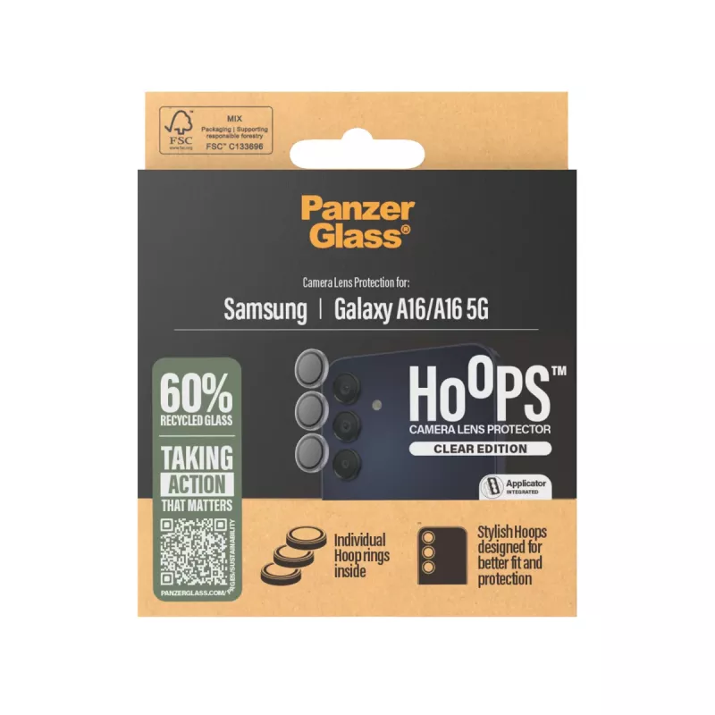 PanzerGlass ® Hoops® protector de lente de cámara transparente Samsung Galaxy A16 | A16 5G