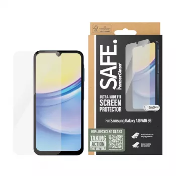 PanzerGlass SAFE. by ® protector de pantalla Samsung Galaxy A16 | A16 5G | Ultra-Wide Fit