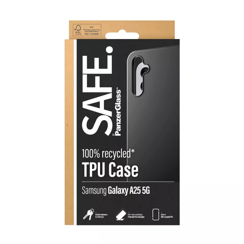 PanzerGlass SAFE. by ® funda TPU Samsung Galaxy A25 5G | negro