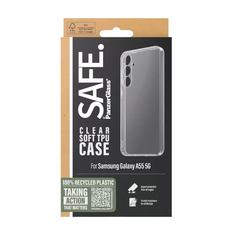 PanzerGlass SAFE. by ® funda TPU Samsung Galaxy A55 5G | transparente