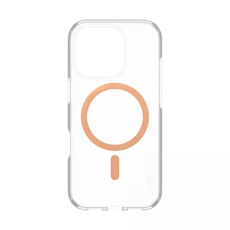 PanzerGlass CARE™ by ® Urban Combat funda transparente con MagSafe Peachy iPhone 16 Pro