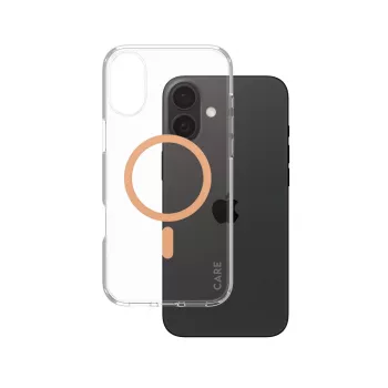 PanzerGlass CARE™ by ® Urban Combat funda transparente con MagSafe Peachy iPhone 16 Plus