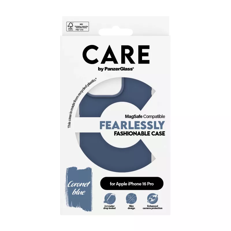 PanzerGlass CARE™ by ® funda azul con MagSafe iPhone 16 Pro