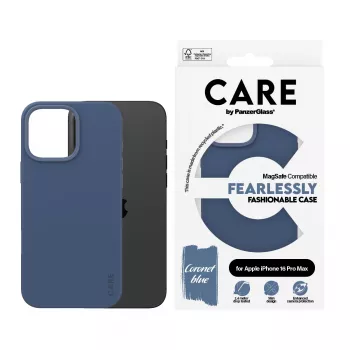PanzerGlass CARE Fashionable funda para iPhone 16 Pro Max de 6,9 pulgadas, con MagSafe, azul