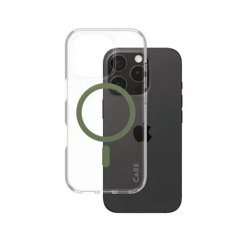 PanzerGlass CARE™ by ® Urban Combat funda transparente con MagSafe verde iPhone 16 Pro