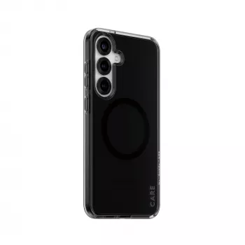 PanzerGlass CARE™ by ® Urban Combat funda Smokey con negro compatible con Qi Samsung Galaxy S25+