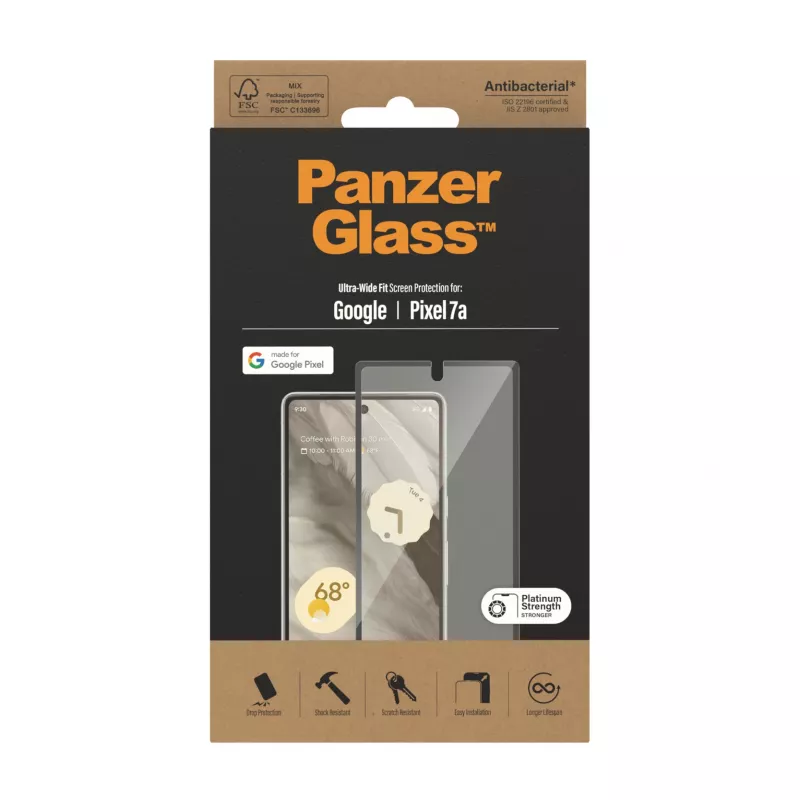 PanzerGlass® protector de pantalla Google Pixel 7a | Ultra Wide Fit