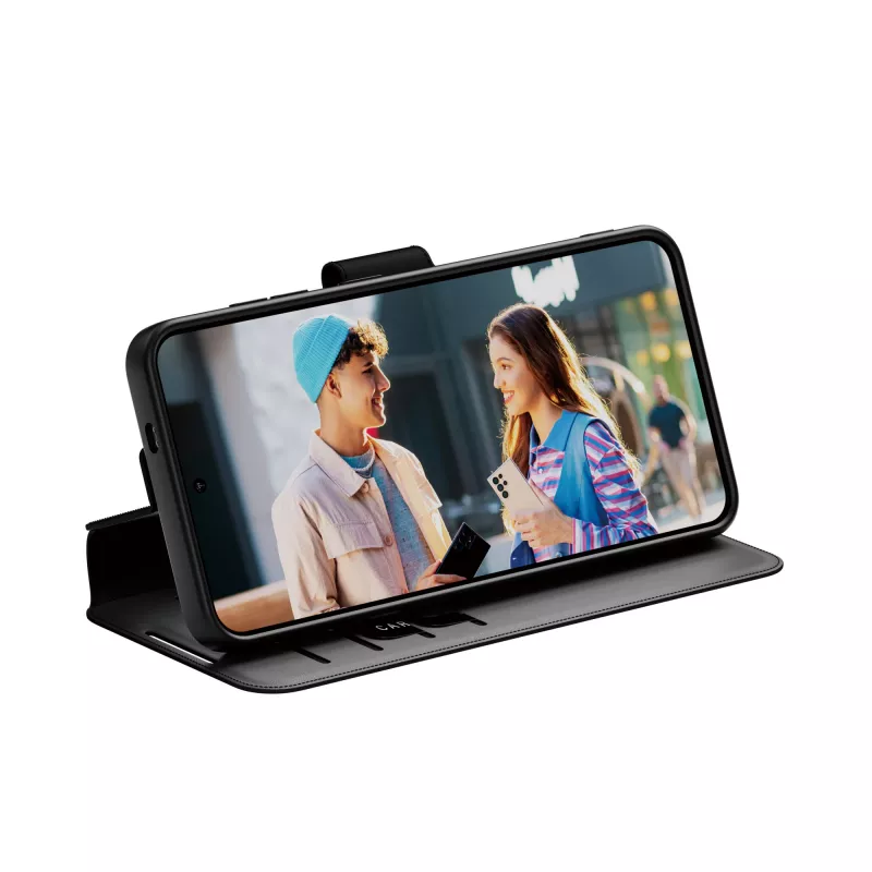 Funda cartera PanzerGlass Samsung Galaxy S25 transparente con soporte