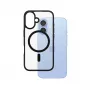 PanzerGlass ® HardCase transparente con marco MagSafe negro para iPhone 16