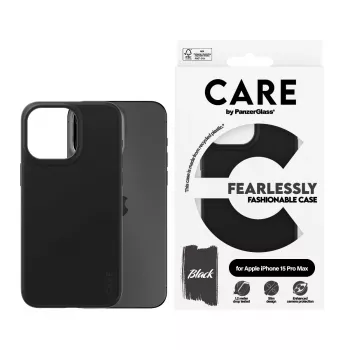 Funda PanzerGlass CARE by funda moderna negra iPhone 15 Pro Max