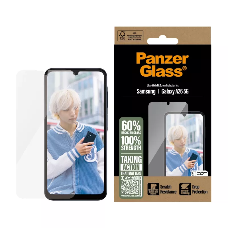 PanzerGlass® protector de pantalla Samsung Galaxy A26 5G | Ultra-Wide Fit